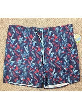 NEW True Nation Men's Swim Trunks Surfboard Navy Blue Big & Tall Size 3XL